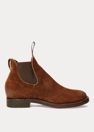 Botines Chelsea Ralph Lauren Hombre Marrom - Suede - GARSD0431